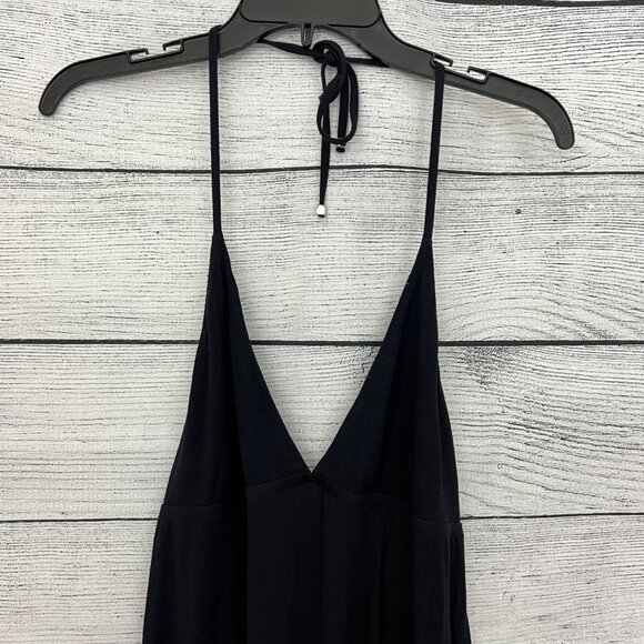 A. Che Black Sleeveless V-Neck Mini Dress With Tie-Back Straps, Size Large - Picture 2 of 4